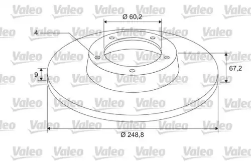Тормозной диск VALEO 675405