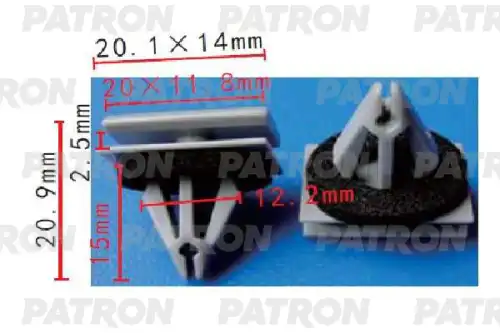 P371687 Клипса пластмассовая PATRON
