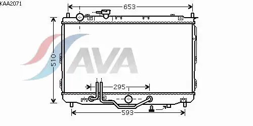 Радиатор системы охлаждения двигателя AVA KAA2071