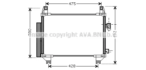 Радиатор кондиционера (конденсатор) AVA TOA5407D