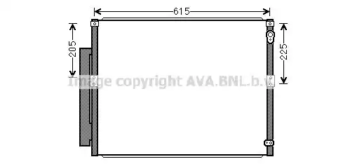 Радиатор кондиционера (конденсатор) AVA TOA5564D