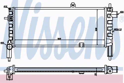 Радиатор кондиционера (конденсатор) NISSENS 63287