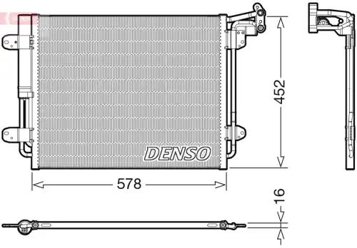 Радиатор кондиционера (конденсатор) DENSO DCN32067