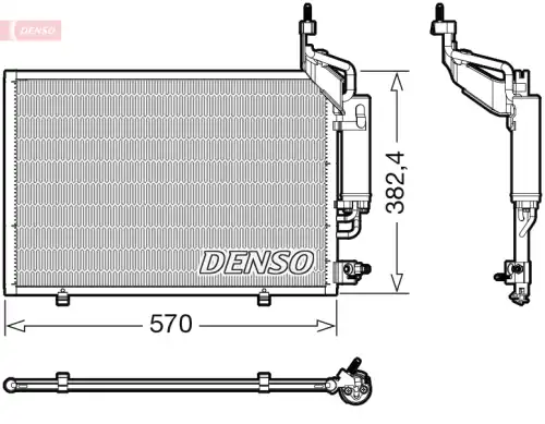 Радиатор кондиционера (конденсатор) DENSO DCN10050