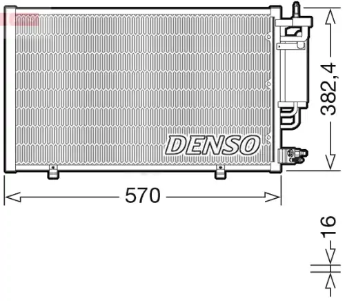 Радиатор кондиционера (конденсатор) DENSO DCN10051
