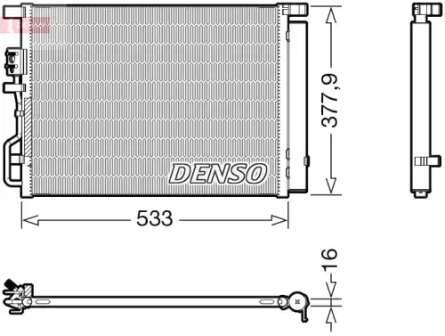 Радиатор кондиционера (конденсатор) DENSO DCN41018