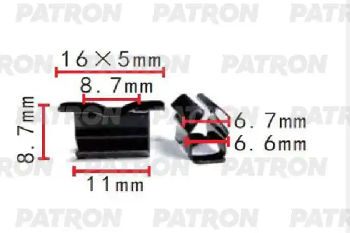 Клипса крепежная P371611 PATRON