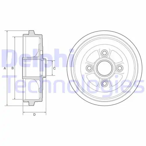 Тормозной барабан BF574 DELPHI
