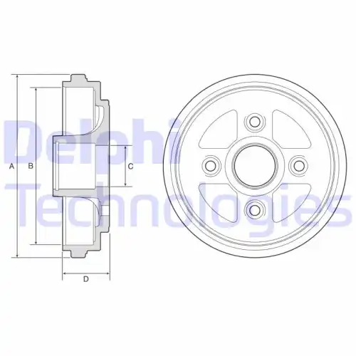 Тормозной барабан DELPHI BF602