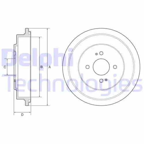 Тормозной барабан DELPHI BF614
