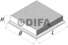 Фильтр воздушный DIFA DIFA4464