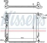 Радиатор кондиционера (конденсатор) NISSENS 606673