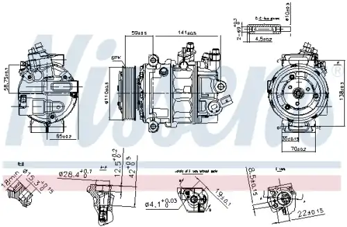 Компрессор кондиционера 890754 NISSENS