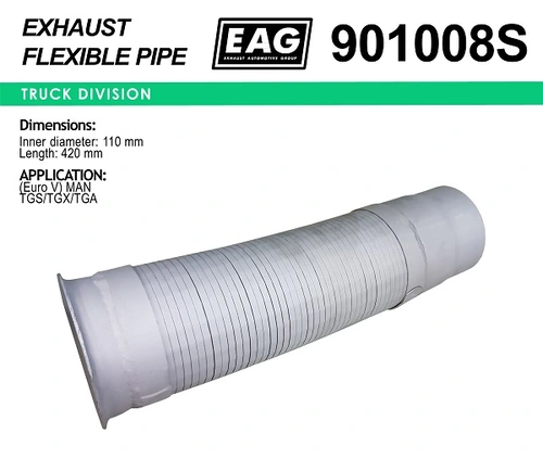 Гофра глушителя EAG 901008S L= d=