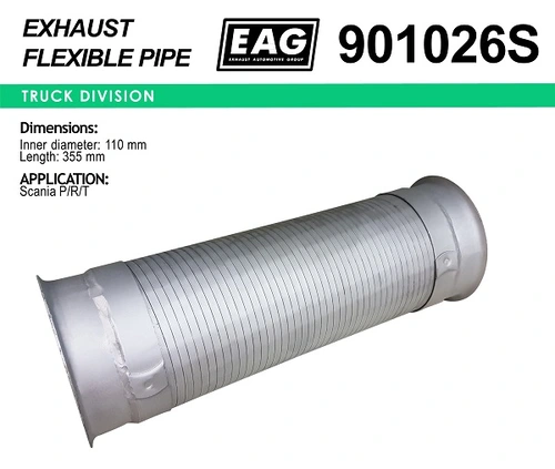 Гофра глушителя EAG 901026S L= d=