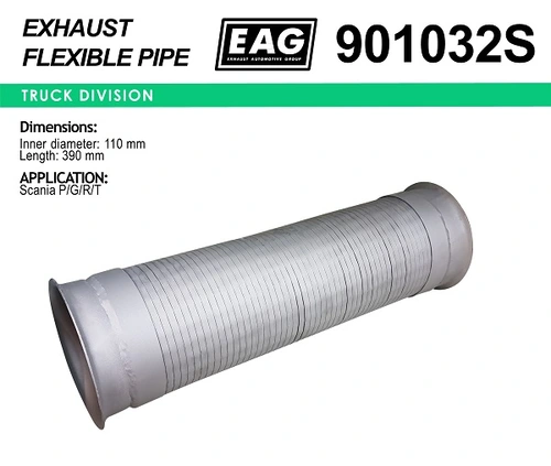Гофра глушителя EAG 901032S L= d=