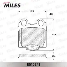 Тормозные колодки дисковые задняя ось MILES E510241