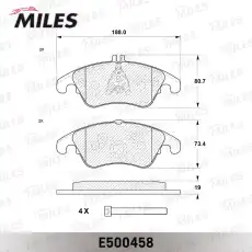 Тормозные колодки дисковые передняя ось MILES E500458