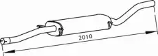 глушитель средняя часть MB 56327 DINEX