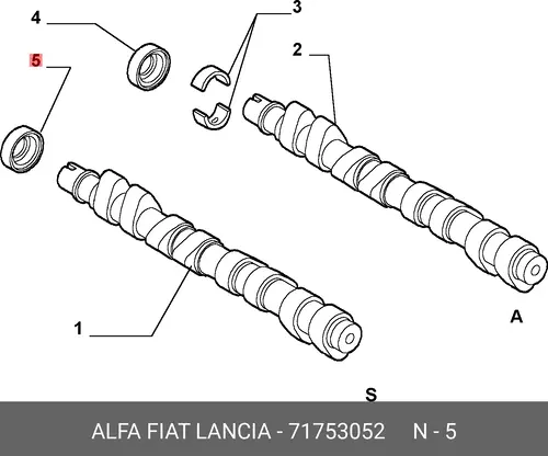71753052 САЛЬНИК РАСПРЕДВАЛА FIAT