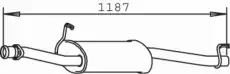 глушитель средняя часть Ford 32300 DINEX