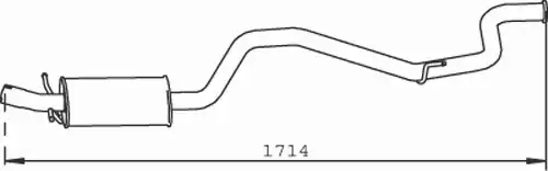 глушитель задняя часть Ford 32303 DINEX