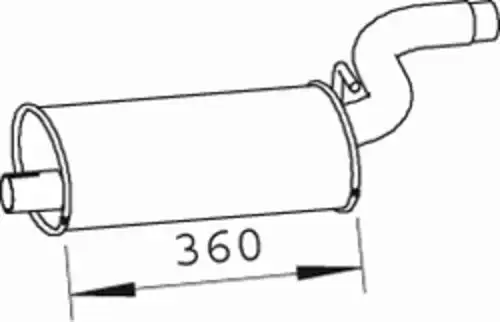 глушитель задняя часть Ren 66306 DINEX