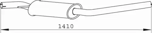 глушитель средняя часть VW 74372 DINEX