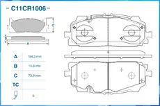 Тормозные колодки дисковые CWORKS C11CR1006