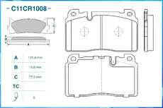 Тормозные колодки дисковые CWORKS C11CR1008