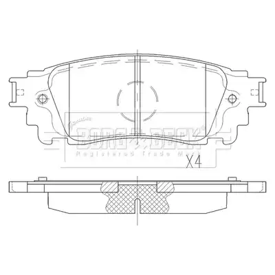 Тормозные колодки дисковые BORG&BECK BBP2559