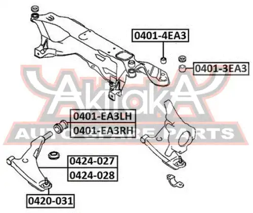 Сайлентблок 0401-EA3RH ASVA