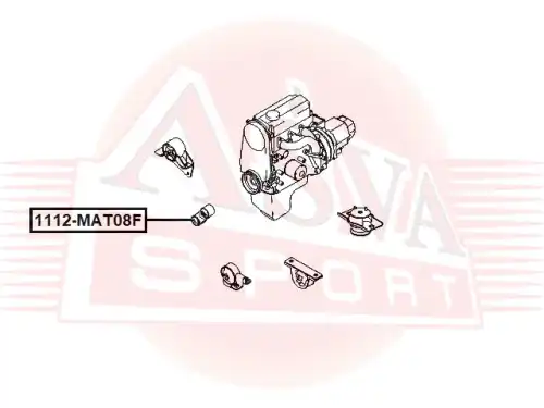 Сайлентблок 1112-MAT08F ASVA