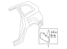 1 комплект брызговик 8R0075101A BENTLEY