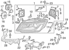Cветодиод с радиатор 8R0941475A BENTLEY