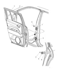 Дверь задн. прав. 68079384AD CHRYSLER