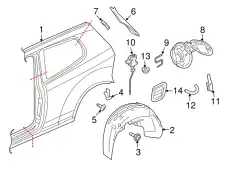 Подкрылок BENTLEY 1K0810972C