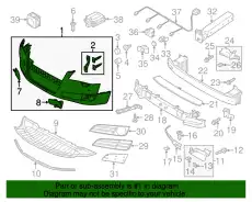 Облицовка бампера 4H0807065AGRU BENTLEY