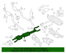 Передний глушитель 7P6253209H BENTLEY