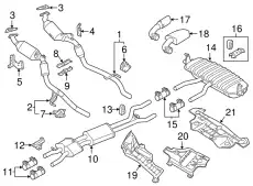 Передний глушитель 7P6253209H BENTLEY
