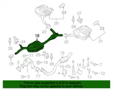 Средний глушитель 8R0253409E BENTLEY