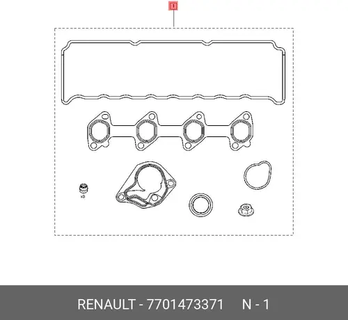 Прокладка ГБЦ RENAULT 7701473371