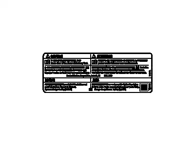LABEL,A/C REFRIG & FAN BLADE WRNG(PART OF 7) 20972749 BUICK