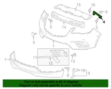 GUIDE,FRT BPR FASCIA 22977507 BUICK
