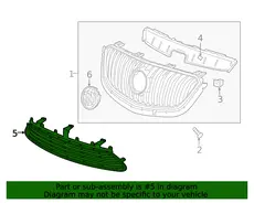 GRILLE,FRT LWR 22905952 BUICK