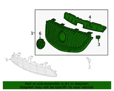 GRILLE,FRT UPR(INCLS 2-4,9)(BASE GRILLE) 23286076 BUICK