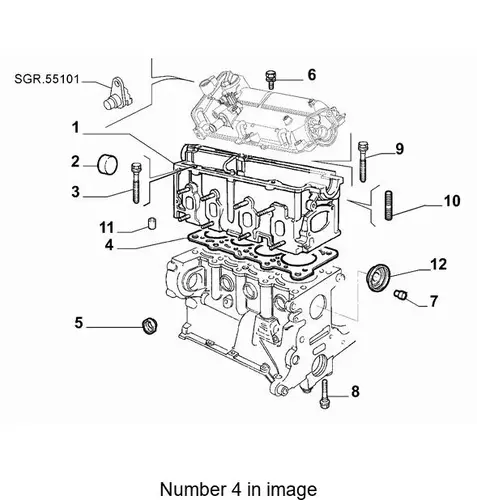 Прокладка ГБЦ LANCIA 55183371
