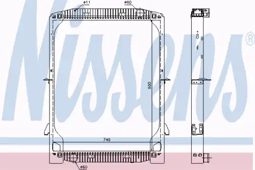 Radiator 63334 NISSENS
