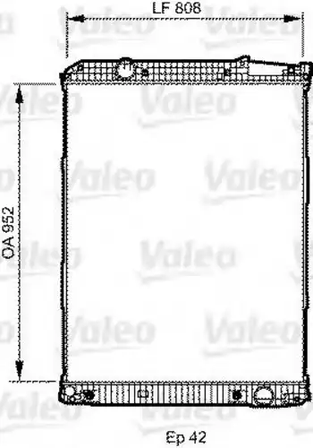 Радиатор системы охлаждения двигателя VALEO 733507