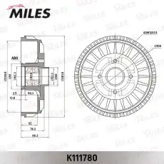 Тормозной барабан MILES K111780